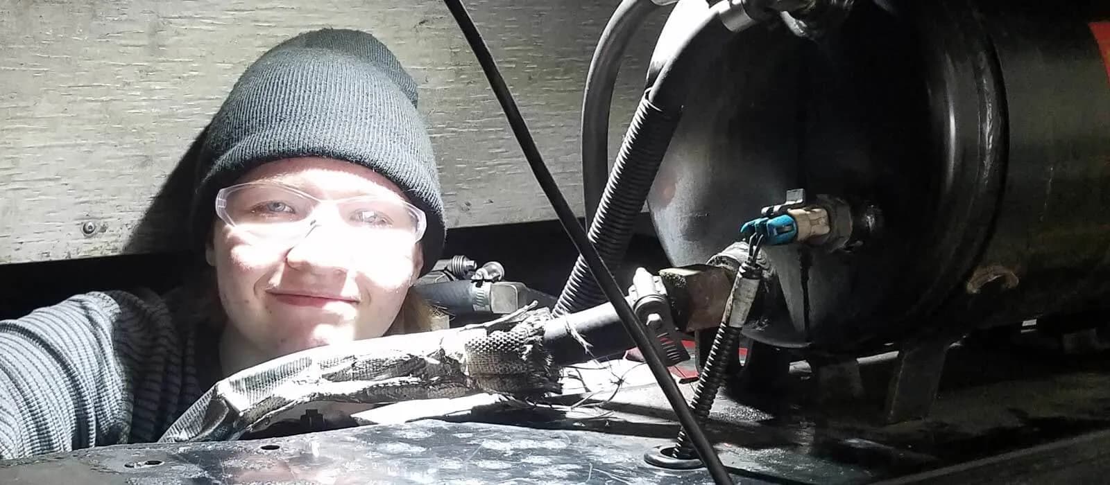She’s a Full-Time Diesel Technician at Just 19 Years Old